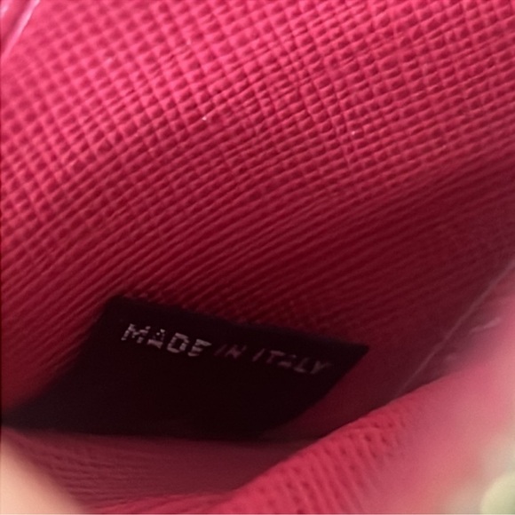 Prada Saffiano Pink Leather Bow Zipper Wallet - Picture 11 of 13